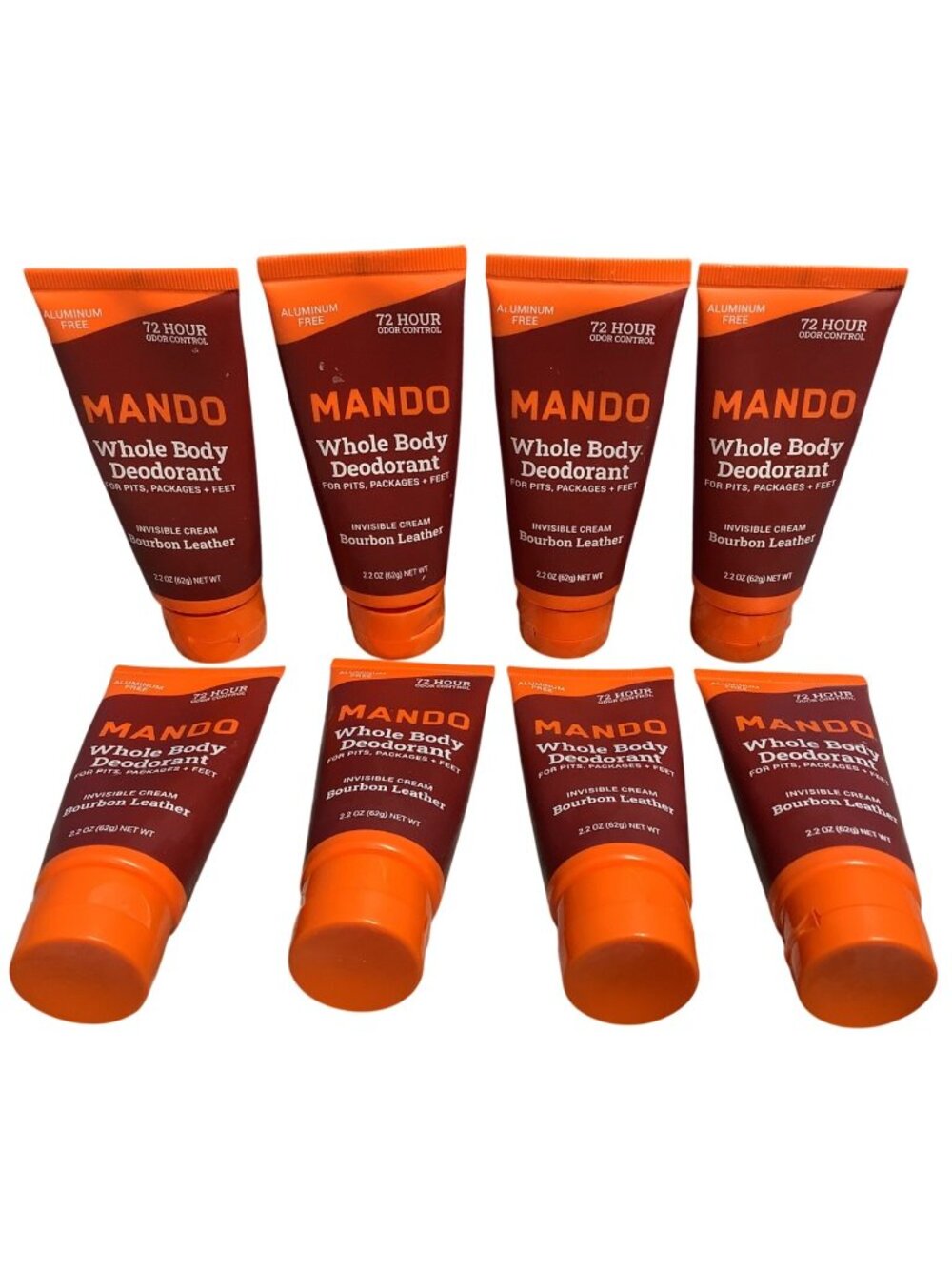 8 Mando Whole Body Deodorant Bourbon Leather 2.2 Oz 72 Hr Odor Control